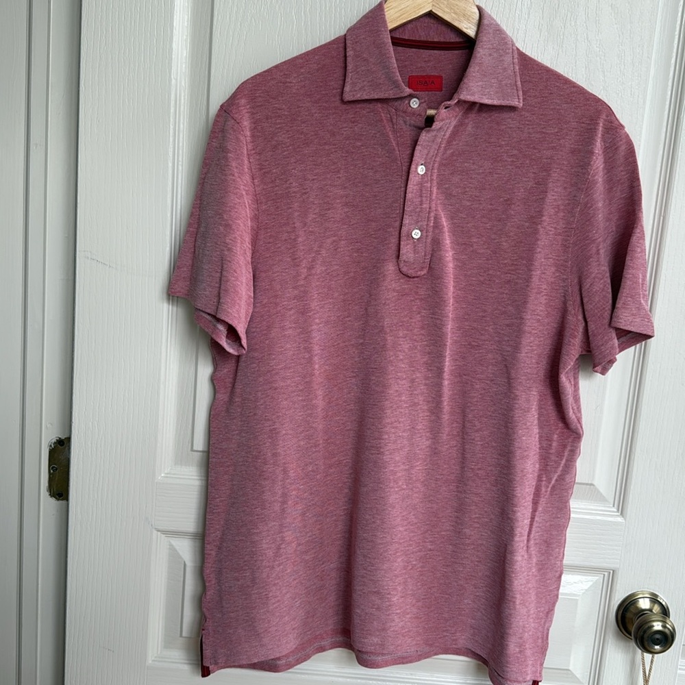 ISAIA NAPOLI Men's Red Polo Shirt